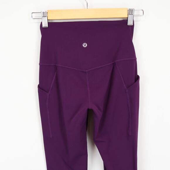 Lululemon Align High Rise Pant Side Pockets Dramatic Magenta Purple Size 4 - Picture 4 of 7